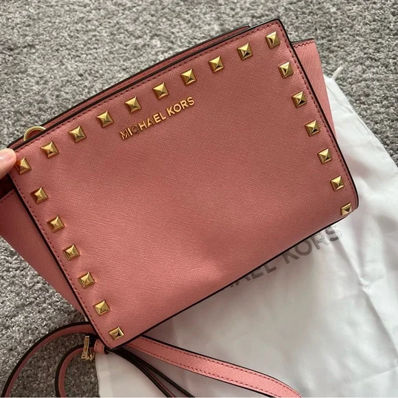 Michael Kors purse selma crossbody bag studded